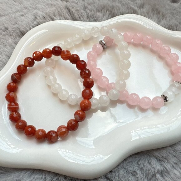 New Set of 3 Natural Semi-Precious Stones Bracelets - Picture 3 of 8